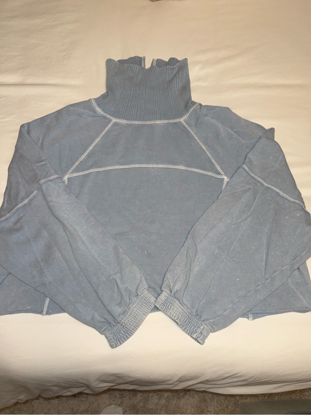aerie Powder Blue Turtleneck Sweatshirt